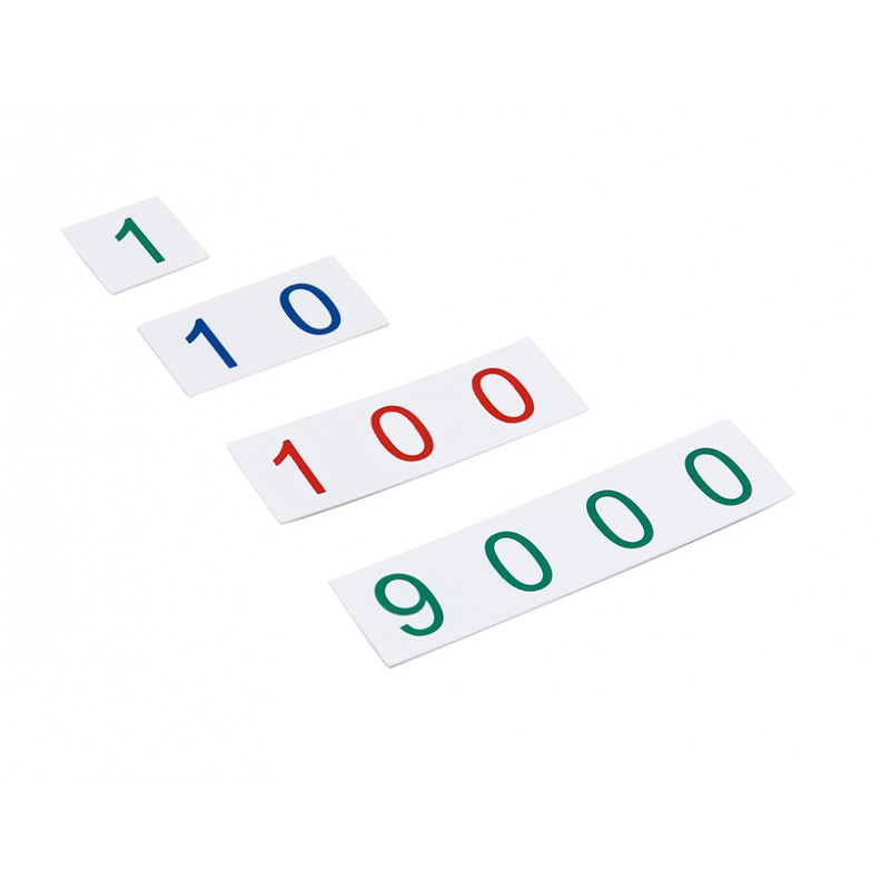 Kleine Zahlenkarten 1-9000: Kunststoff