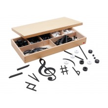 Noten und Notensymbole für das Glockenmaterial