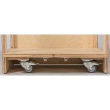 Set with casters with brakes