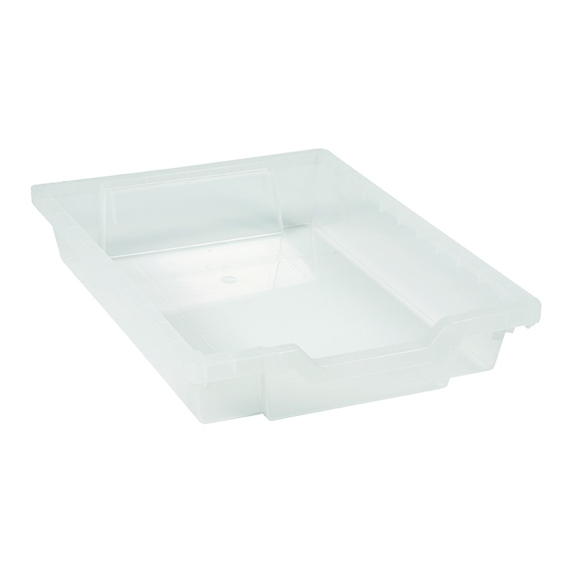 Tray including gliders: transparent (7 cm)