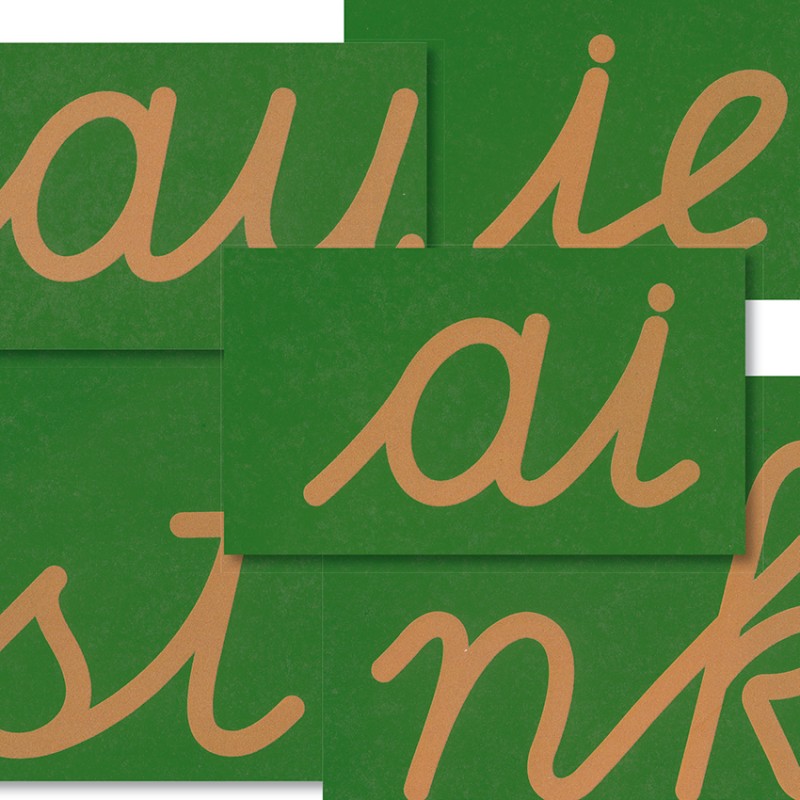 Sandpapierbuchstaben Buchstabenverbindungen, vereinfachte Ausgangsschrift