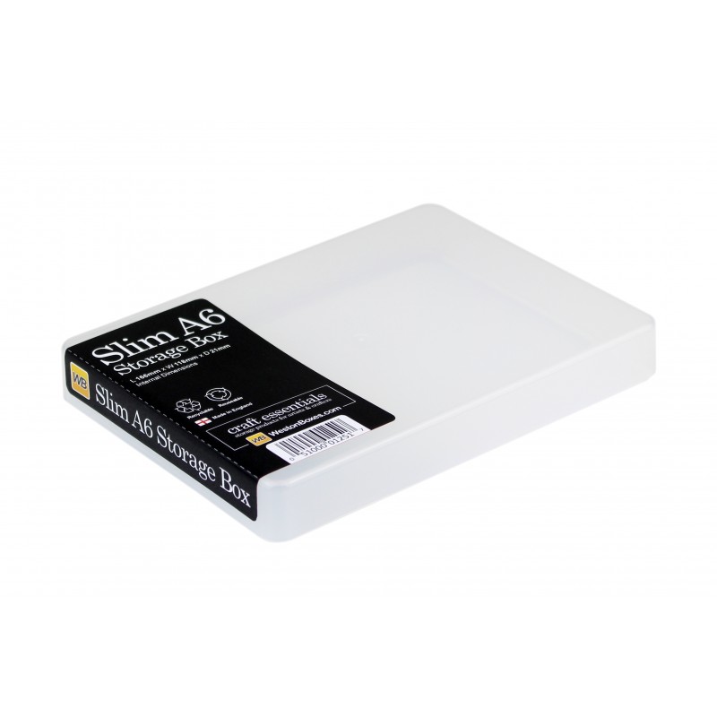 Transparent plastic box A6 flat
