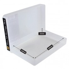 Transparente Kunststoff Box A6 flach