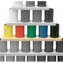 Aufsteller mit 5 farbigen Bleistiftständern 9/6 cm