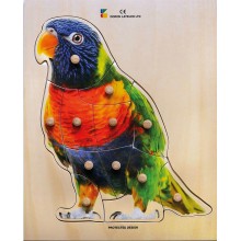 Wooden puzzle - realistic parrot