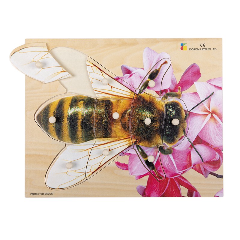 Wooden puzzle - realistická včela