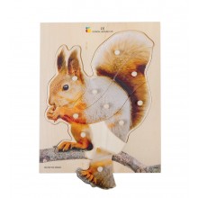 Holz-Puzzle - realistisch Eichhörnchen
