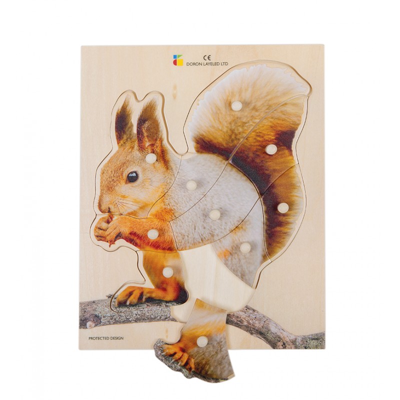 Wood Puzzle - realistic squirrel