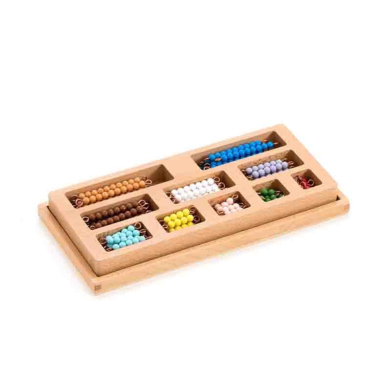 Box mit 1-10 färbigen Perlenstangen