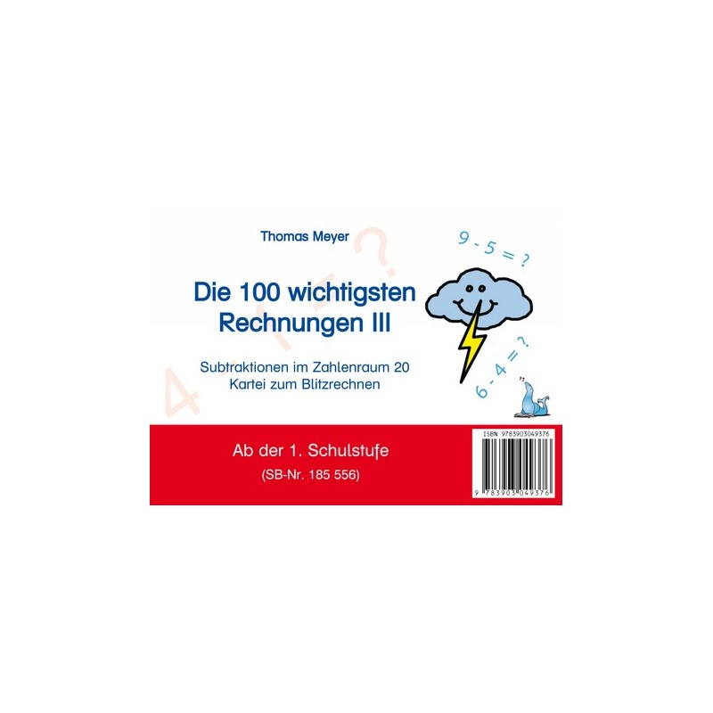 Die 100 wichtigsten Rechnungen - Teil 3 (Subtrahieren im ZR 20)