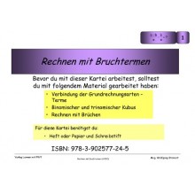Mathematics flashcards - Calculating with fractional expressions