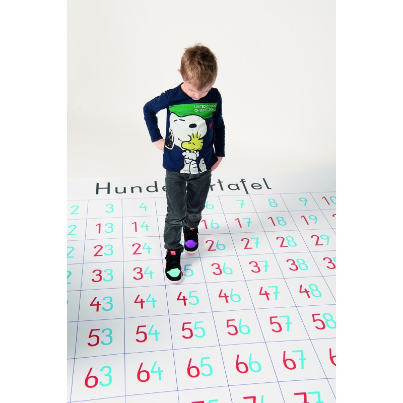 Hundertertafel mit Zahlen im Format 160 x 180 cm - LERNROBOTER-KOMPATIBEL!