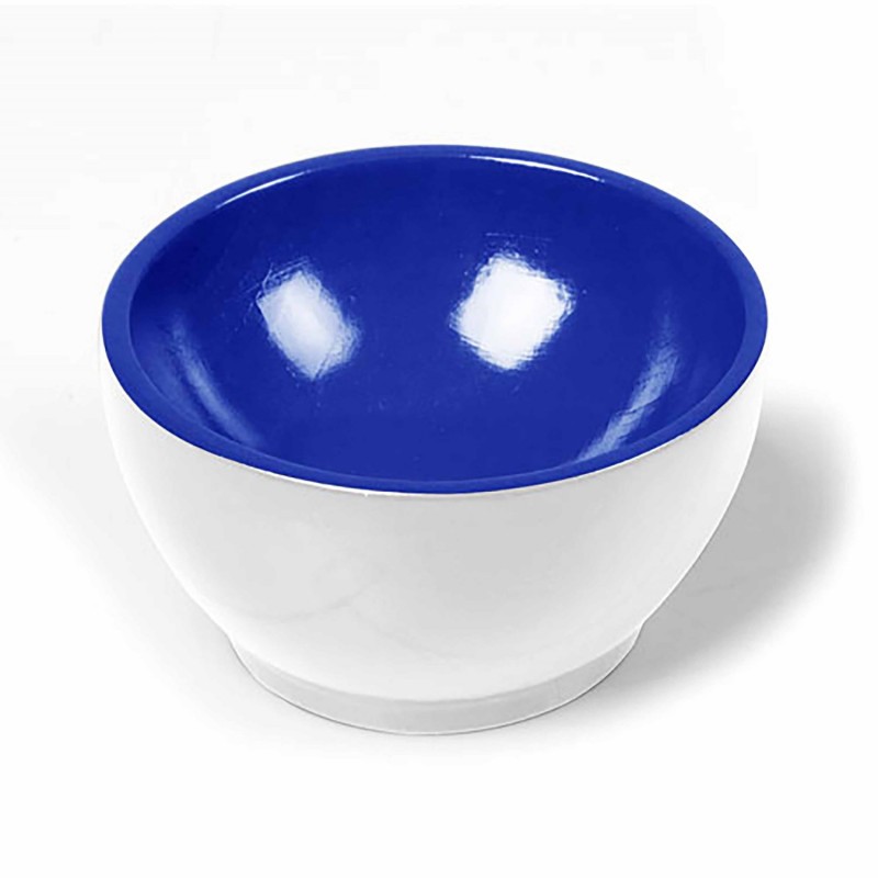 Holzschälchen: weiß-blau