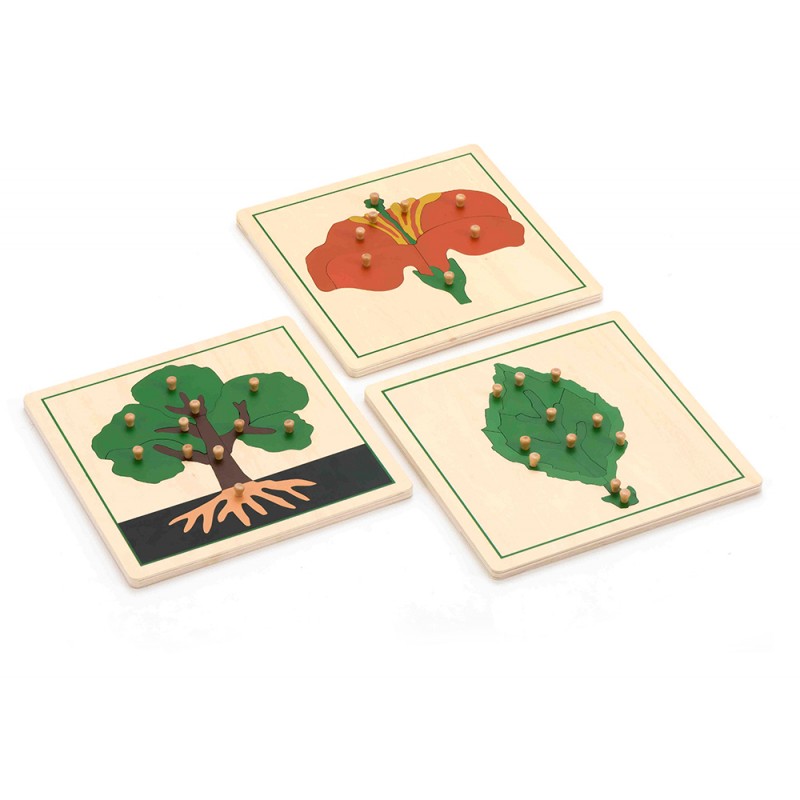 Botanische Puzzle - Baum, Blume, Blatt