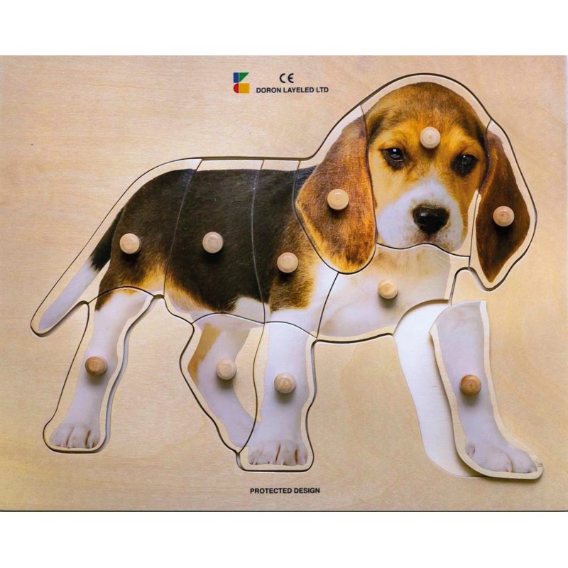 Holz-Puzzle - realistisch - Hund