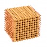 Goldkubus, 10 x 10 x 10 goldene Perlen: Lose Perlen (Kunststoff)