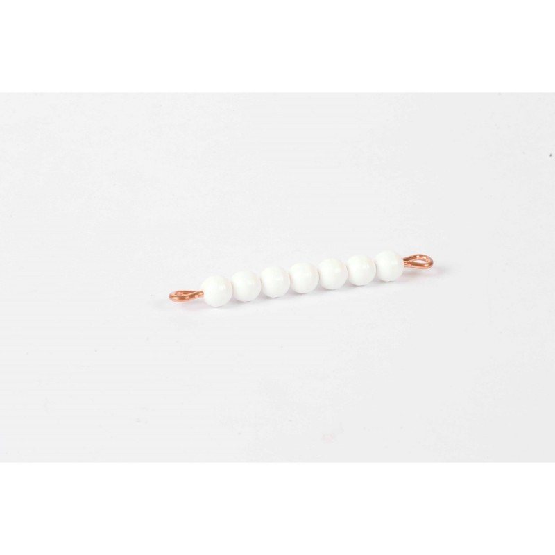 Perlenstäbchen von 7, weiß: Lose Perlen (Kunststoff)