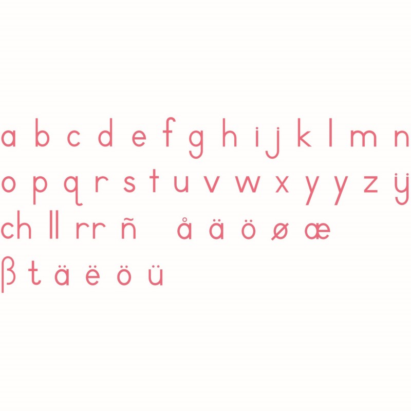 Bewegliches Alphabet, klein (rot)
