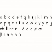Bewegliches Alphabet, klein: schwarz