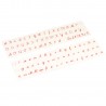 Printed Alphabet: International Cursive - Red