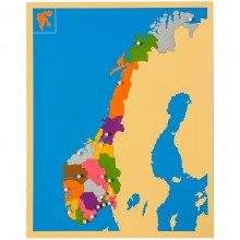 Puzzle mapa Nórsko