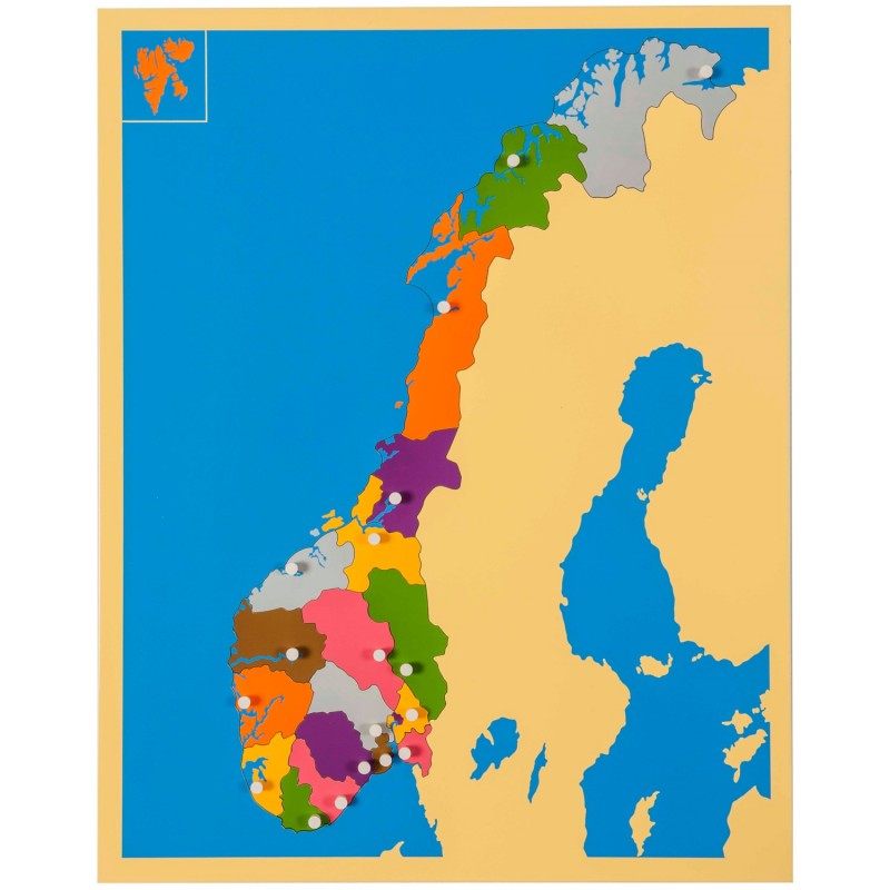 Puzzle mapa Nórsko