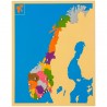 Puzzle mapa Nórsko