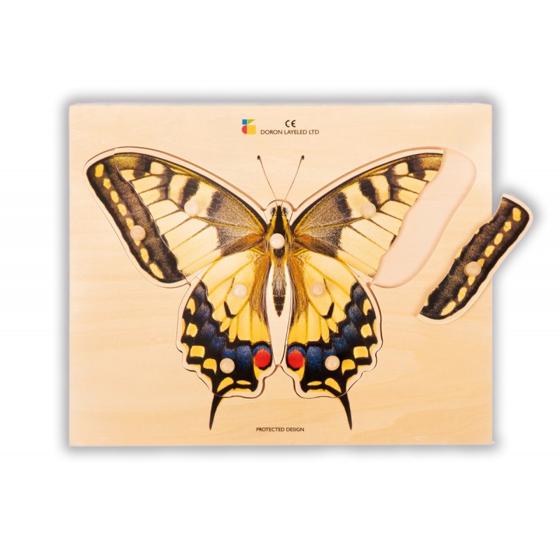 Holz-Puzzle realistisch Schmertterling