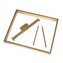 Sand tray with clear base & smoothing Tool