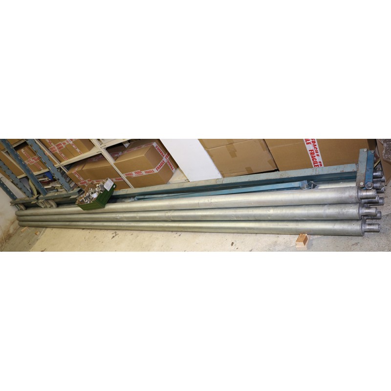 Carpet rack for 10 carpet rolls of 5 meters each