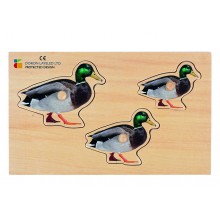 Holz-Puzzle realistisch Größe & Tiefe Ente