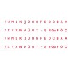 Aufgedruckte Buchstaben DRUCKSCHRIFT BLAU