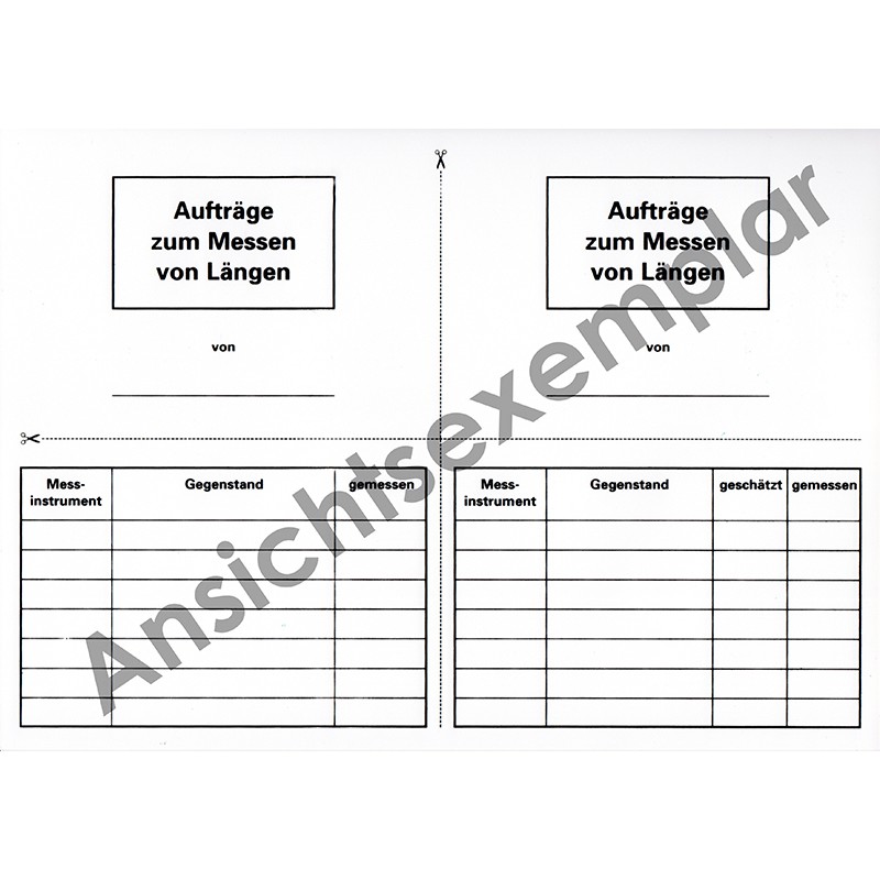Kopiervorlagen zum Messen