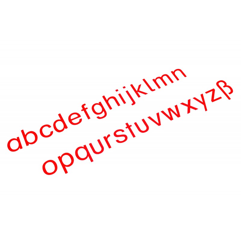 Bewegliches Alphabet, mittel, rot, druck