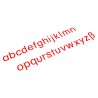 Bewegliches Alphabet, mittel, rot, druck