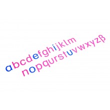 Bewegliches Alphabet, groß, pink - blau, druck