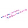 Movable alphabet, large, pink - blue, print