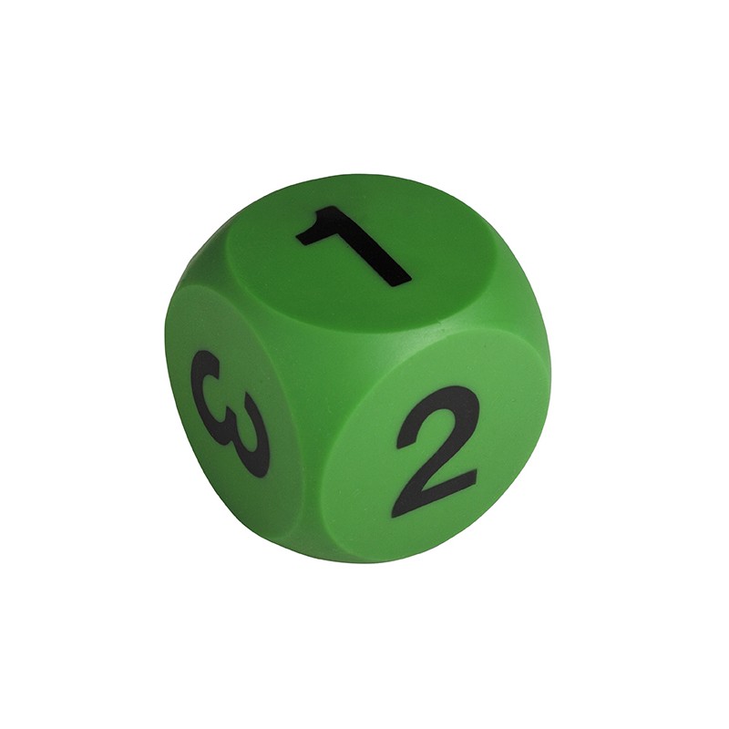 Number dice green