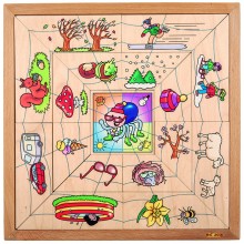 Puzzle triedenia pavúkov - štyri ročné obdobia