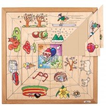 Puzzle triedenia pavúkov - štyri ročné obdobia