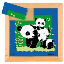 Zvieracia skladačka matka + dieťa - panda