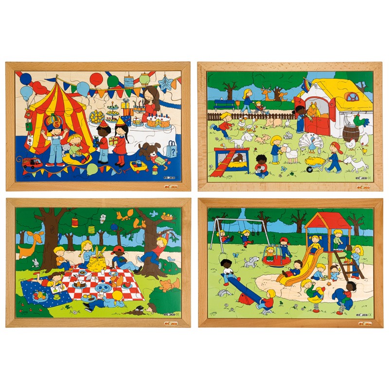 Deti aktivity puzzle - súprava 4