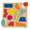 Puzzle s gombíkmi - geometrické tvary