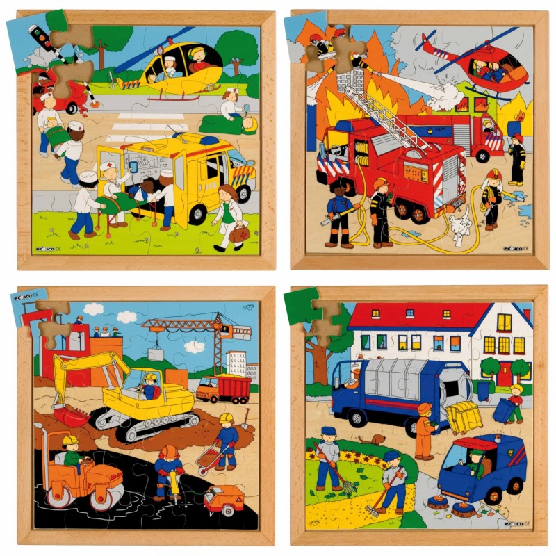 Puzzle akcie na ulici - súprava 4