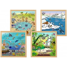 Lebensräume - Sammelpaket / 4 Puzzles