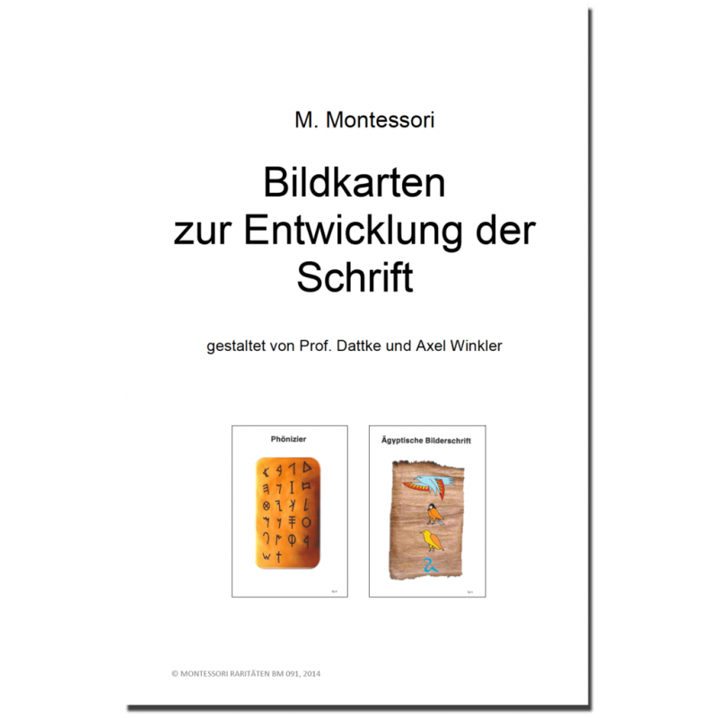 Picture cards for the development of writing