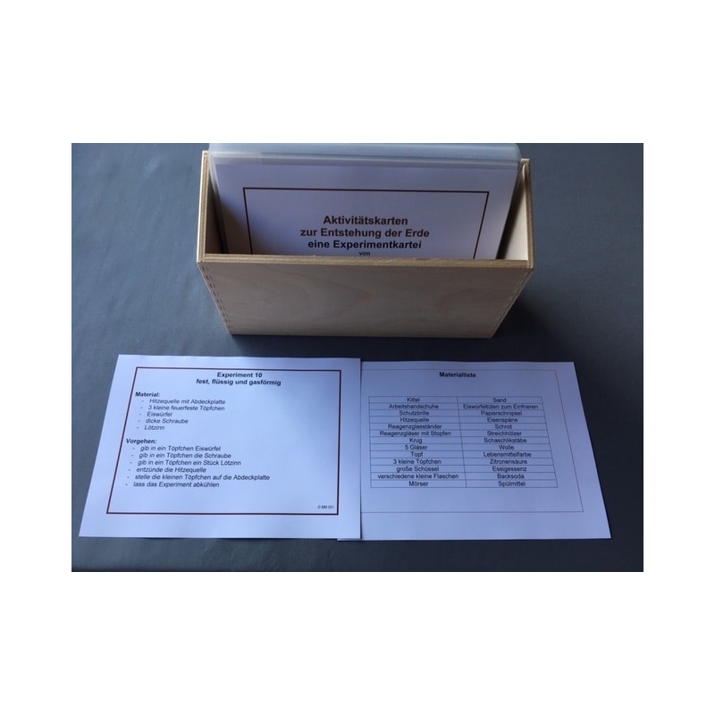 Activity cards on the formation of the Earth