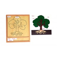 Colored botany puzzle activity set-tree - German