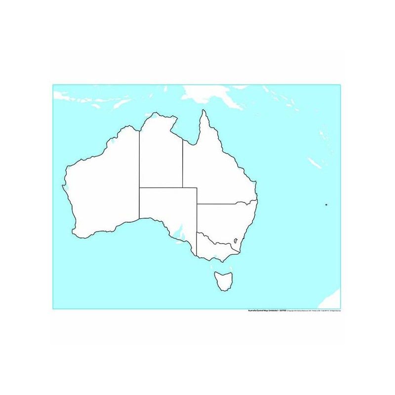 Australia Control Map: Unlabeled