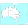 Kontrollkarte Australien: beschriftet (englische Ausführung)